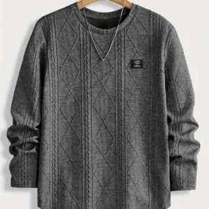Men's Casual Crew Neck Long Sleeve Sweatshirt