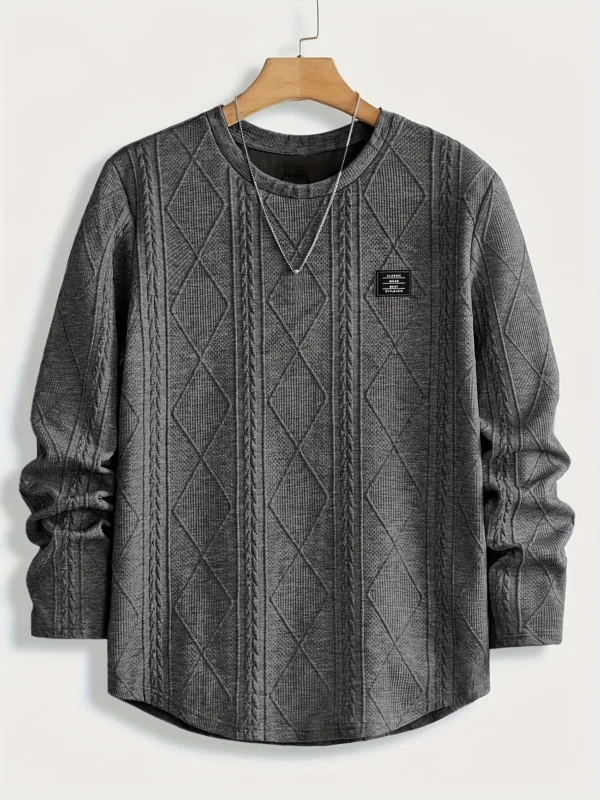 Men's Casual Crew Neck Long Sleeve Sweatshirt