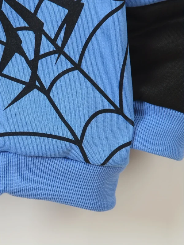 Boys' Spider Web Print Zip-Up Hoodie Jacket - Image 4