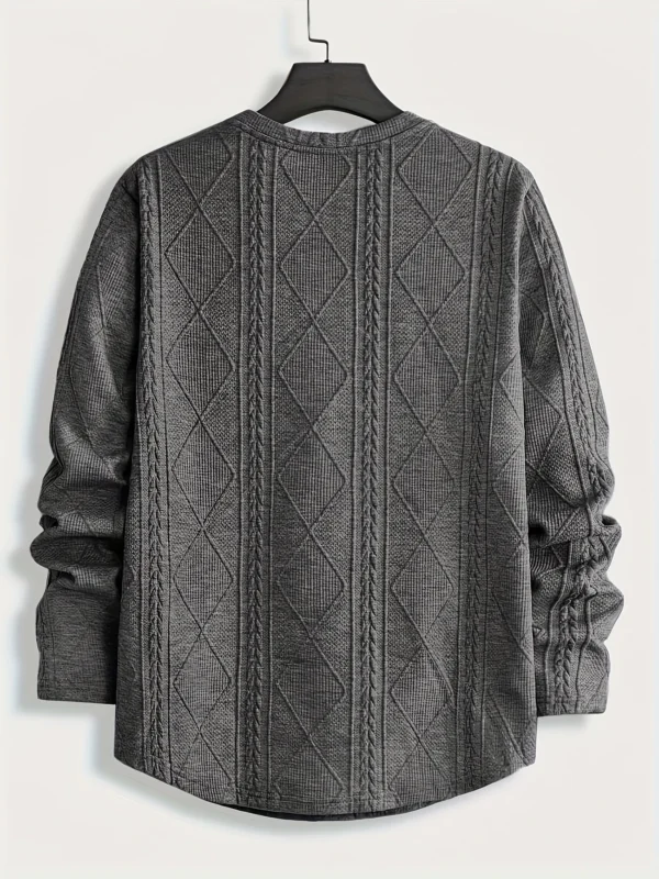 Men's Casual Crew Neck Long Sleeve Sweatshirt - Image 2